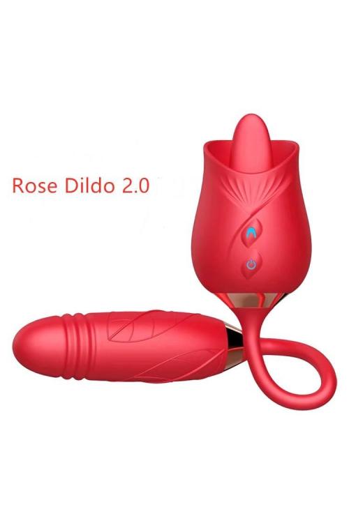 هدية استرخاء وردية: جهاز تدليك 10 سرعات بتقنية اللسان المزدوج - تصميم طبي قابل للغسل